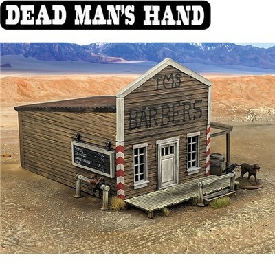 Dead Man's Hand BARBER SHOP SINGLE STORY BUIDING 28mm 1:56 DMHP105