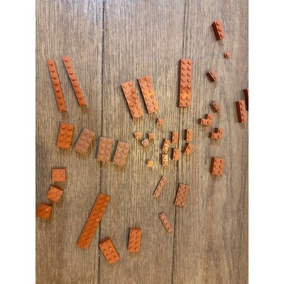 Mega blocks LEGO Bricks Reddish Brown Lot Mixed Size 40+ Pieces Replacement Part