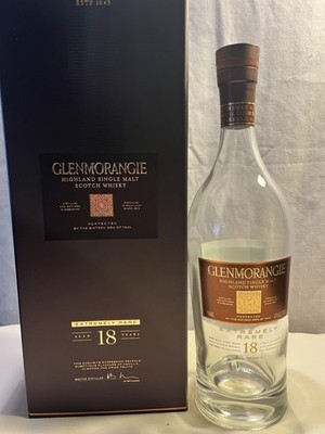 Glenmorangie 18 Year Old Single Malt | Empty Whisky Bottle & Display Box