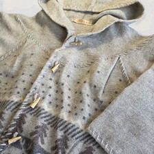 Vintage Issey Sport Issey Miyake 80s Wool Hoodie Jacket Size 9 Nordic Pattern