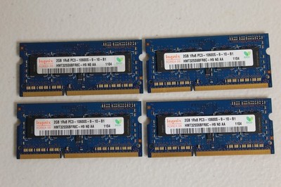(4) Hynix 2GB 1Rx8 PC3 - 10600S-9-10-B1 (HMT325S6BFR8C-H9)
