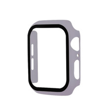 Protective Slim Bumper Case Screen Protector Light Purple For Apple Watch 44mm