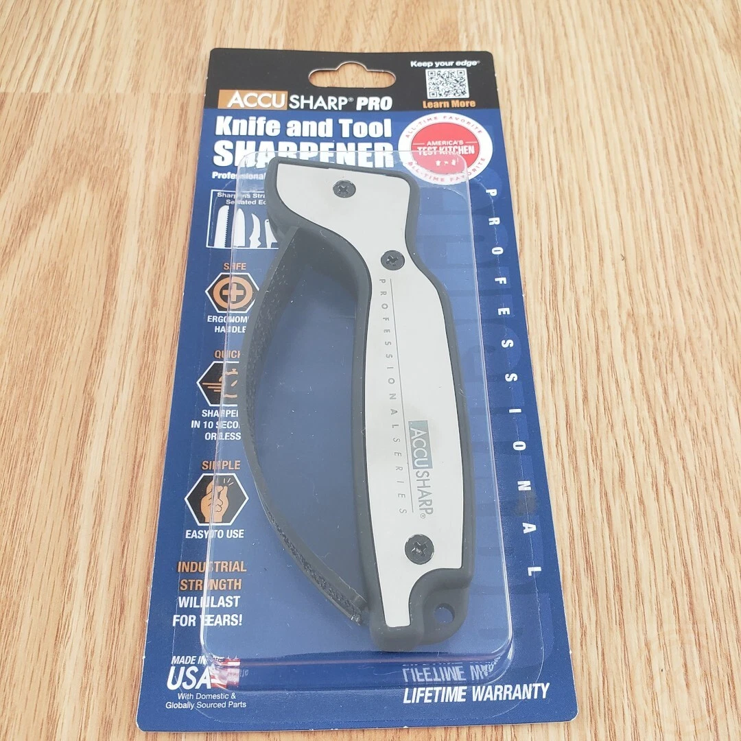 AccuSharp Pro Tool Knife Reversible Tungsten Carbide Sharpeners Rubberized Grip