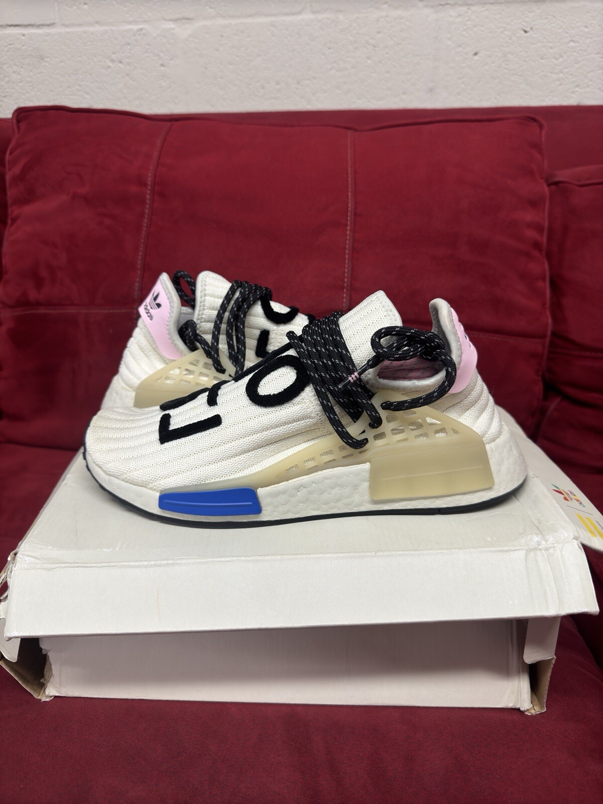 Pharrell Williams NMD Human Race Cream Sneakers