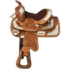 8" Western Horse Show Saddle Pony Kids Miniature Mini Floral Tooled Tack Set
