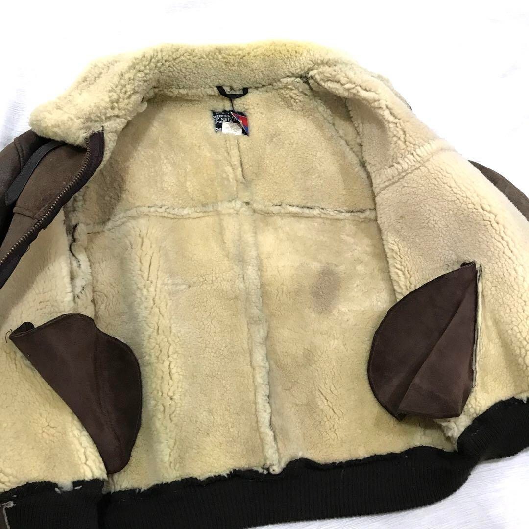 希少　ビンテージ USA製 B-6 US SHEEPSKIN Lサイズ程度 Schott B-6 Sheepskin Flight Jacket men 46 Brown Made In USA | eBay