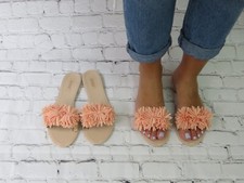 ANN MORE FORT MYERS Beige Jelly Sandal Women Jelly shoes fliker trimmed Slide