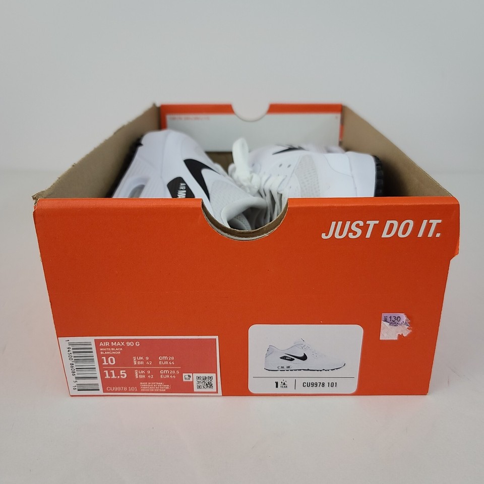 Nike Air Max 90 G Golf White Black CU9978101 New Men's Golf Shoes eBay