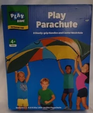 10 Ft Round Kids Play Parachute W Handles Vent Bright Colors Home Daycare