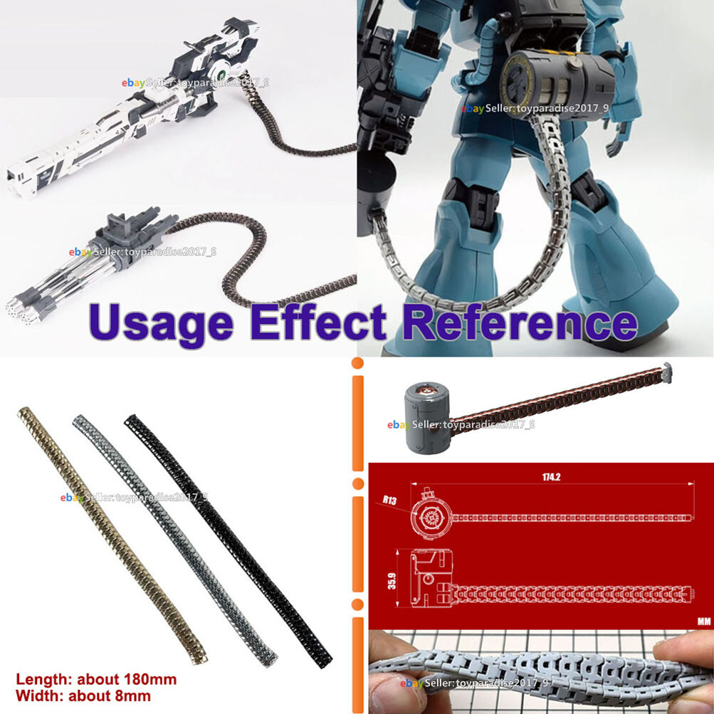 Buy For MG 1/100 Gundam Weapon Metal Ammo Metallic Belt Bullet
