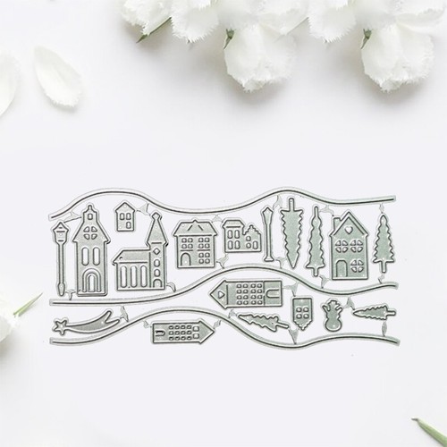 House Metal Cutting Dies Stencil DIY Scrapbooking Album Paper Card Template Mold - Picture 5 of 8