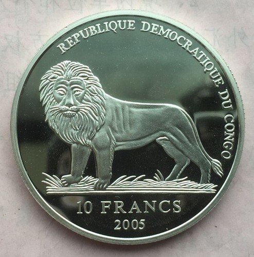 Congo 2005 Pape 10 Francs Silver Coin,Proof - Picture 2 of 2