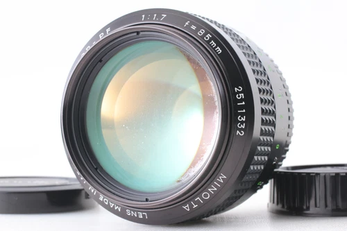 【Exc+5】 Minolta MC Rokkor 85mm f1.7 Portrait MF Lens SR Mount w/ Caps From JAPAN