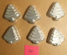6 Tartlet Mini Metal Tart Pans Jello Christmas Tree Molds  R32