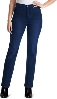 NWoT Gloria Vanderbilt Amanda Classic Hi Rise Tapered Jean Blue Sz 8 $60 5C017