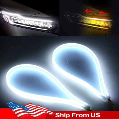 Bande lumineuse flexible à LED de voiture couleur indicateur de signal de course diurne étanche - Photo 1 sur 6