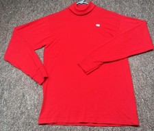 Lifewear Womens Sweater Red Turtleneck Long Sleeve Size Small Made In USA