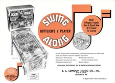 Wow! Original 1963 Gottlieb Swing Along pinball flyer/brochure! Rare! Free Ship!