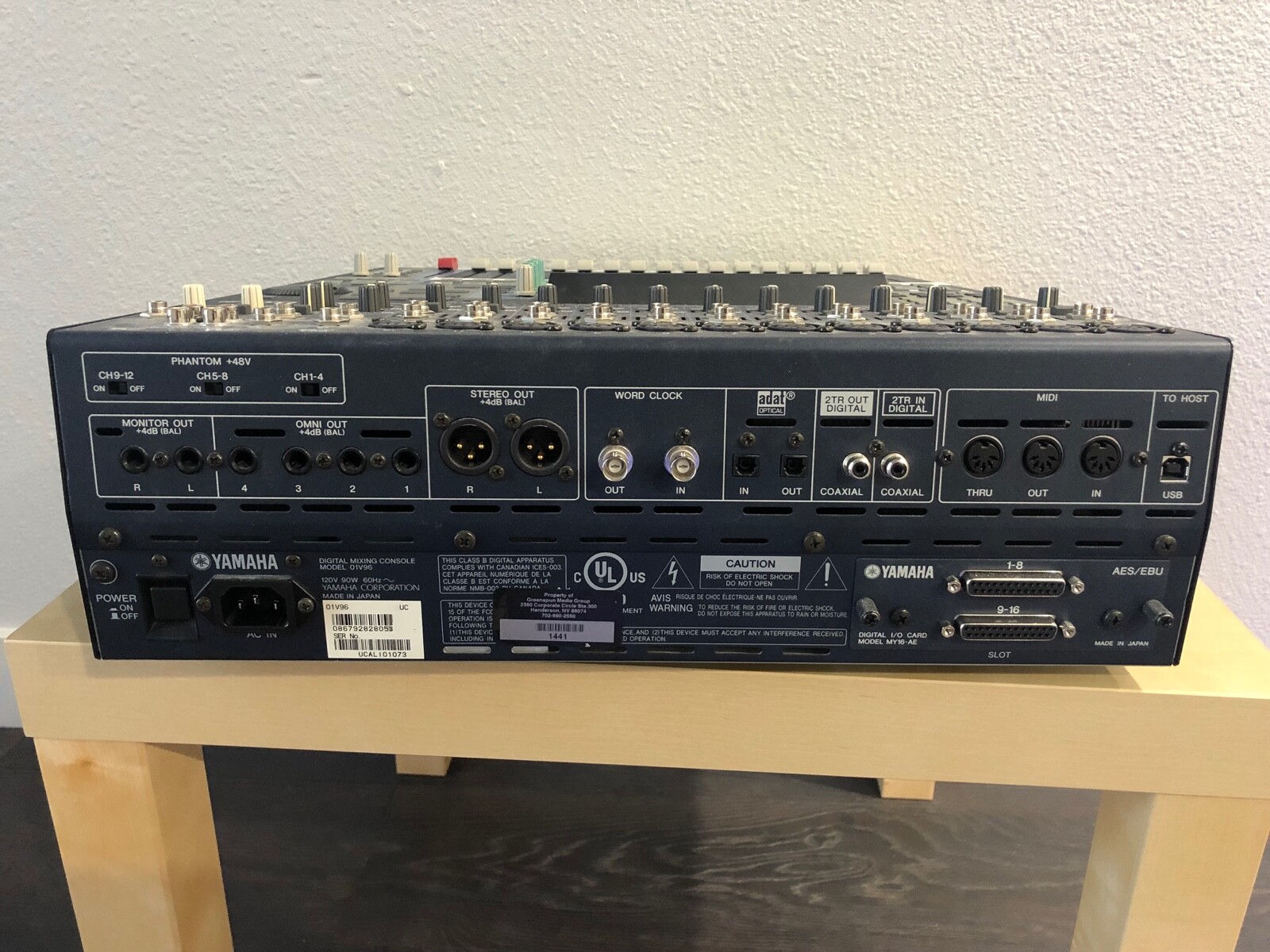Yamaha 01v96 Digital Mixer With MY16AE 16 Channel AES Digital