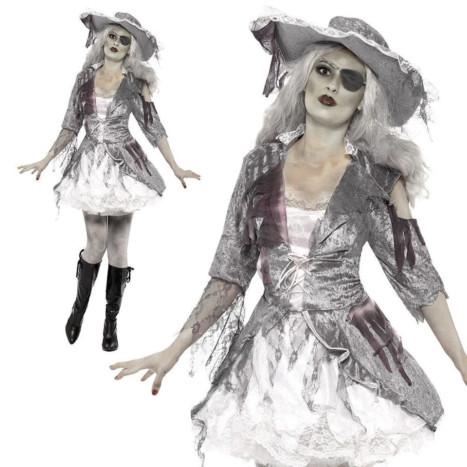 Geisterschiff Piraten Schatz Kostüm Erwachsene Halloween Kostüm Outfit Damen - Bild 1 von 2