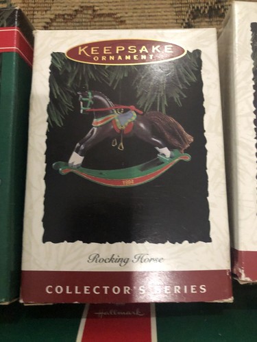 Hallmark Keepsake Ornaments Rocking Horse Series 1989, 1992, 1994, 1995 1996 Box - Picture 5 of 9