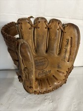 Vtg HOLIDAY 60-002 Baseball glove Top Grain Cowhide. Nylon Stitch Fits Left Hand