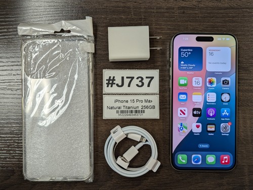 Apple iPhone 15 Pro Max 256GB Natural Titanium - Unlocked - Read Seller Notes