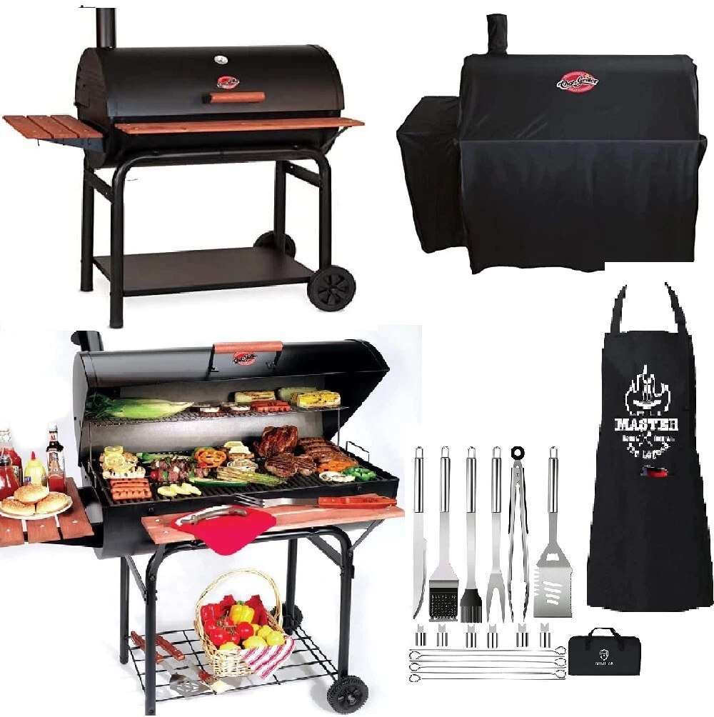 EXTRA-Large Charcoal BBQ Grill Smoker w/Grill and Accessories | eBay