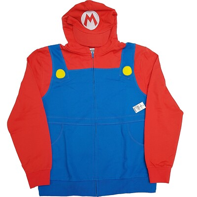 Super Nintendo World Mario Hoodie mit Cap Universal Studios Medium Kapuzenoberteil