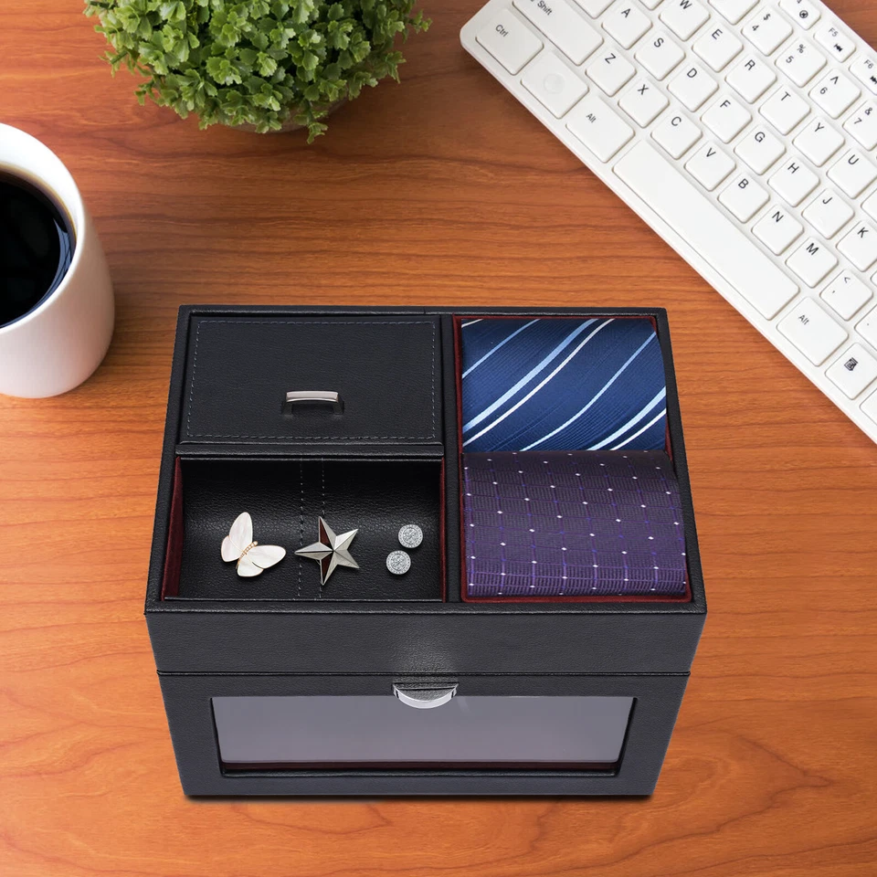 Caixa de exibição de armazenamento de relógio LED rotação automática caixa enroladora para relógios 2/4+6 - Imagem 2 de 4