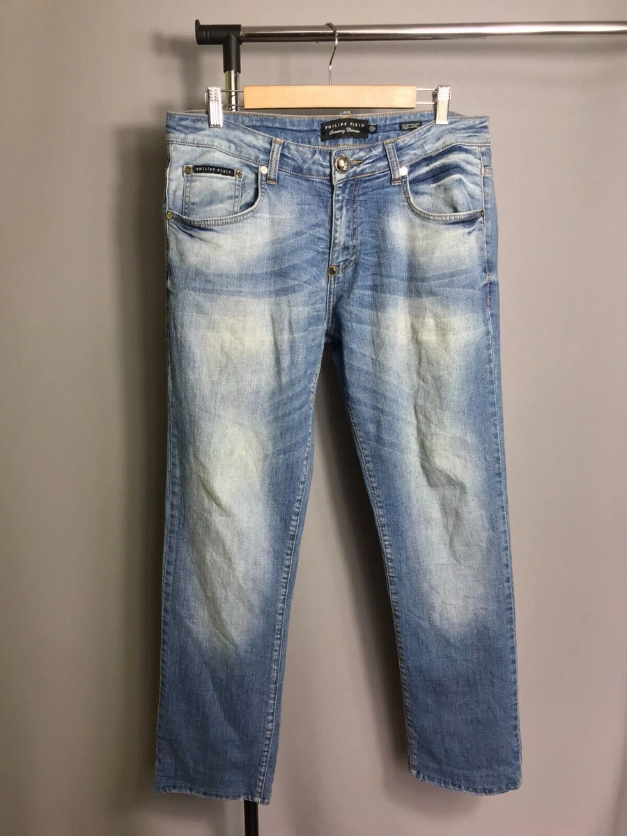 Philipp Plein strawberry cheesecake 78 denim woman jeans blue pant Sz 33