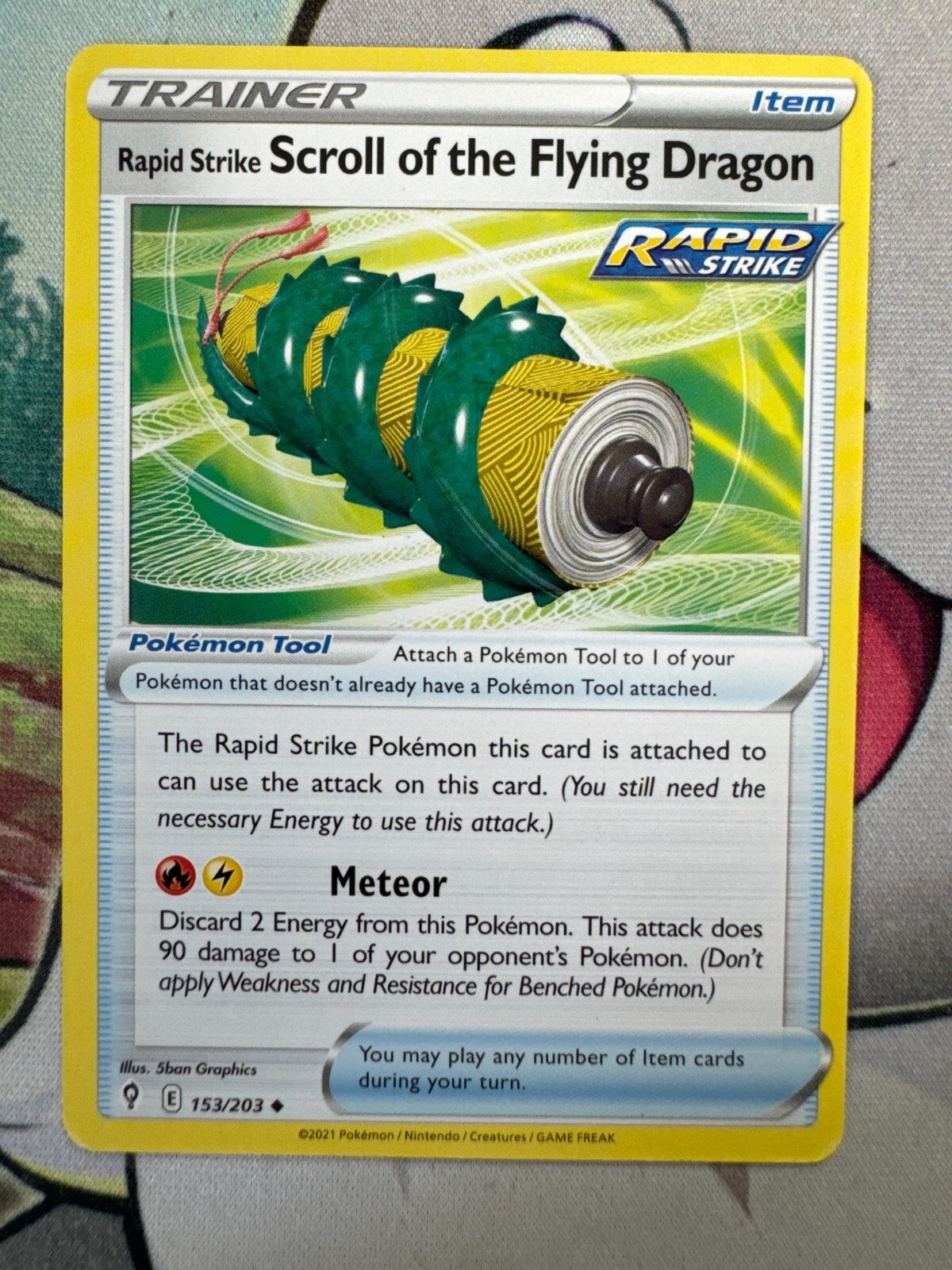 Rapid Strike Scroll of the flying Dragon Non Holo English Pokemon TCG BKF460