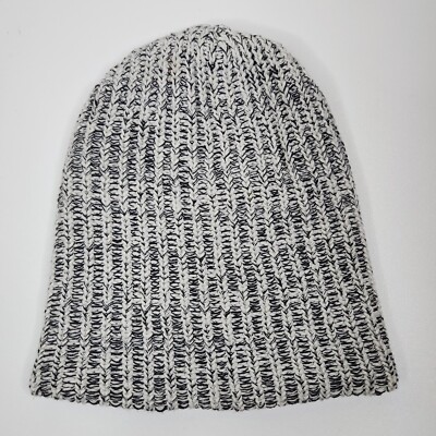 LOVE YOUR MELON Black White Gray Knit Beanie Hat One Size  display picture 1