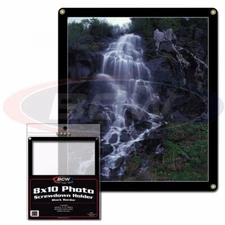 BCW Holder For 8x10 Photo / Banknote 4 Screwdown Black Frame Wall Mount Plastic
