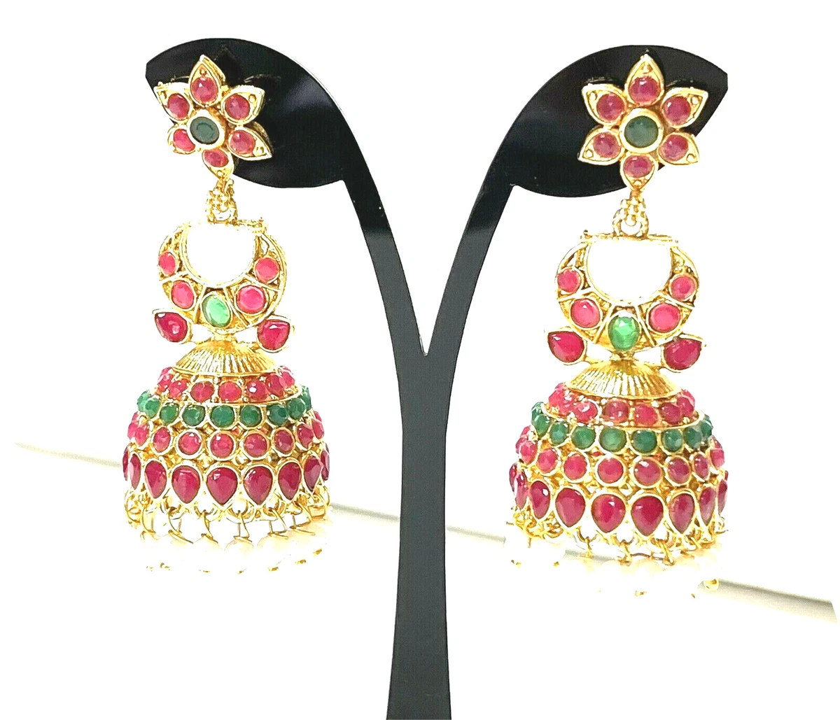 Beautiful gold shop jhumka designs