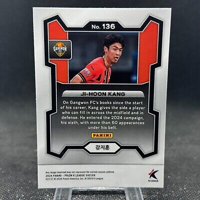 Ji-Hoon Kang 2024 Panini K League Prizm Base Gangwon FC #136 Ji-Hoon Kang 2024 Panini K League Prizm Base Gangwon FC #136