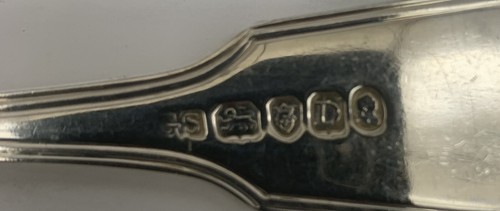 PLATA ESTERLINA INGLESA 1799 HORQUILLAS PATRIMONIO DEL REY ALEJANDRO I - Imagen 4 de 8