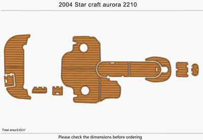 2004 Star craft aurora 2210 Cockpit Swim platform Marine Boat EVA Pad Teak Floor
