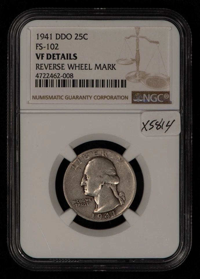 1941 DDO 25c Silver Washington Quarter - FS-102 - NGC VF Dets - SKU-X5814 - Image 2 of 4