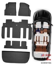 Car Floor Mats for Traverse Enclave: 2009-2017 Only with 2nd Row Bucket Seats 
