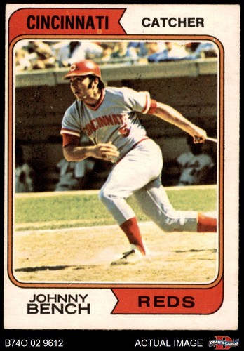 Johnny Bench #10 1974 O Pee Chee card
