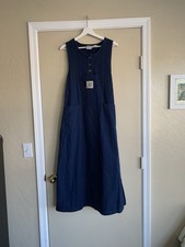 Christopher & Banks Blue Jean Jumper Maxi Dress Teacher Modest Long Garden Sz.S