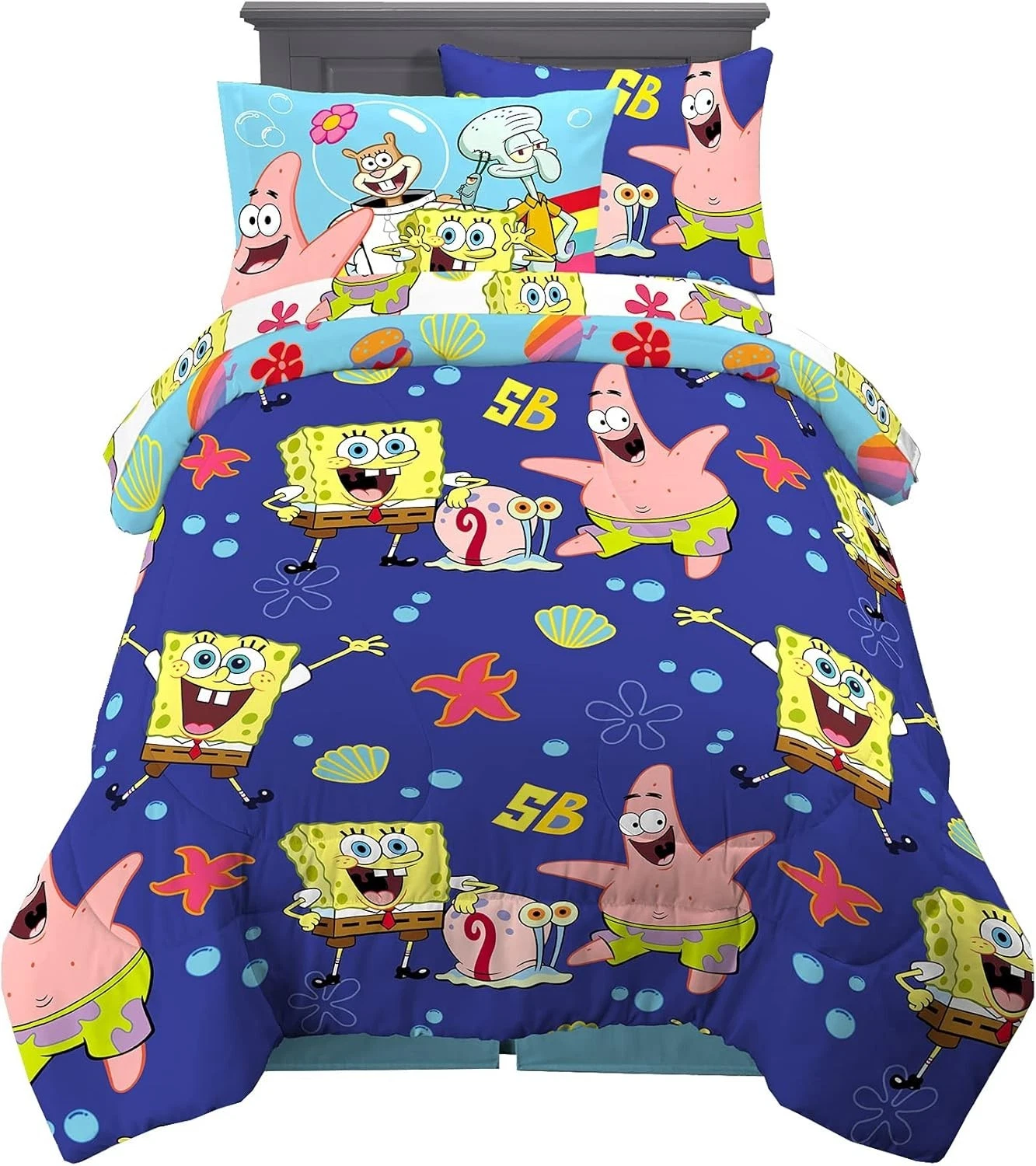 Reversible SpongeBob Comforter Twin Set