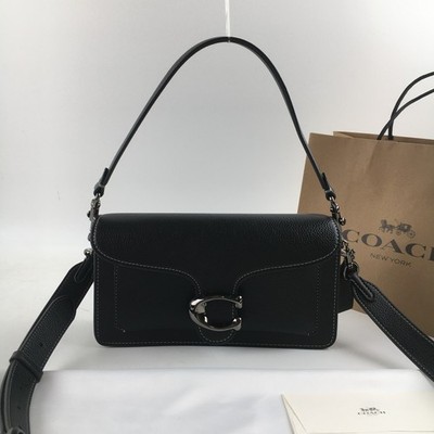 COACH CH857 Tabby Shoulder Bag 26 Pebble Leather Pebble Embossed Black Outlet