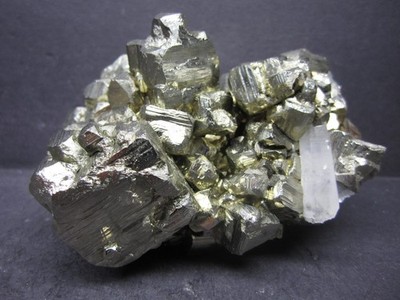 Cubic Pyrite Crystal Cluster, Huanzala Mine, Peru #6