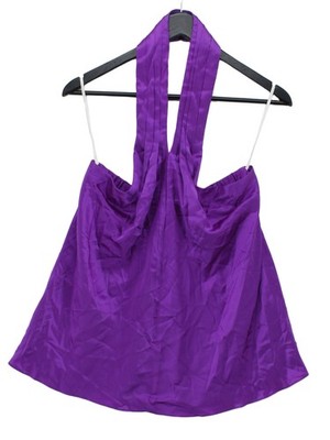 Amanda Uprichard Damen Top M Lila Seide mit Polyester Basic