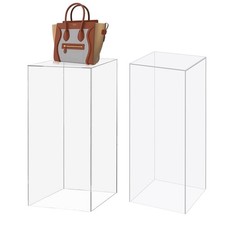 2PCS 39.4-Inch tall Clear Acrylic DISPLAY BOX Floor Standing CENTERPIECE Decor