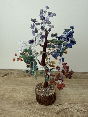 7 Chakra Kristall Lebensbaum Kristalle, Edelsteinbaum Geld & Viel Glück 
