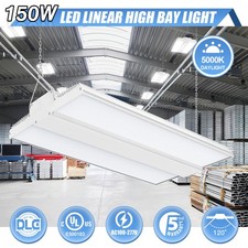 150W LED Linear High Bay Light, 22,500LM Commercial Shop Lighting Fixture 5000K