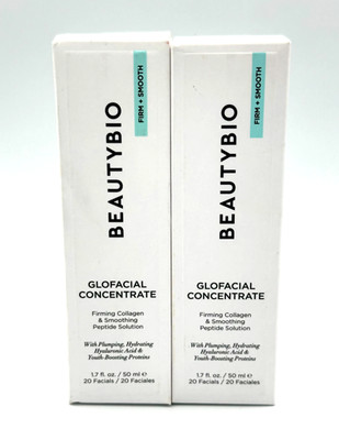 Lot/2 Beautybio Glofacial Concentrate Firming Collagen ~ 1.7 oz / 50 ml x 2 ~